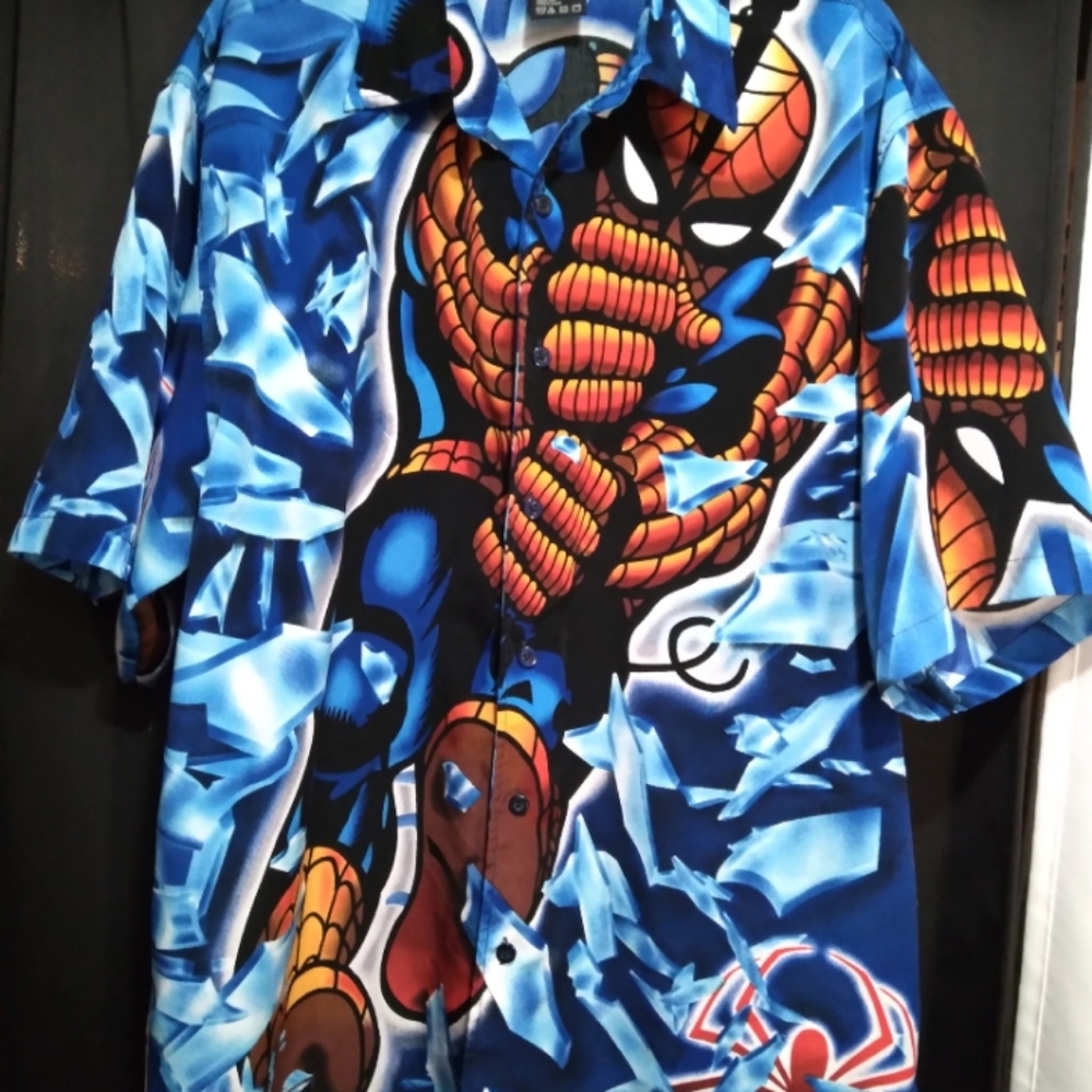 Vintage 2001 Spider-Man button up shirt